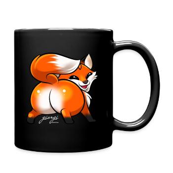 Fox Twerk für dunkle Artikel - Tasse einfarbig - Schwarz - Rechts