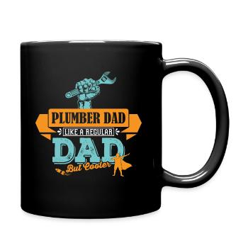 Klempner Vater Papa cooler - Tasse einfarbig - Schwarz - Rechts