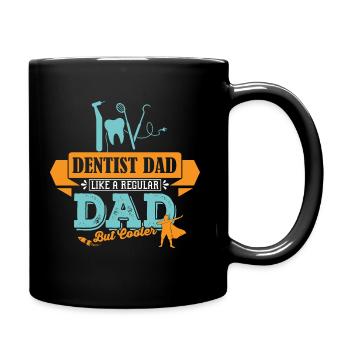 Zahnarzt Vater cooler Papa - Tasse einfarbig - Schwarz - Rechts