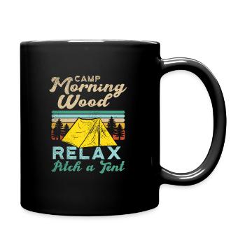 Camp Morning Wood - Tasse einfarbig - Schwarz - Rechts