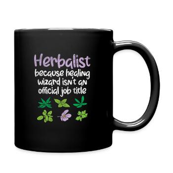 Kräuterkunde Kräuter - Tasse einfarbig - Schwarz - Rechts