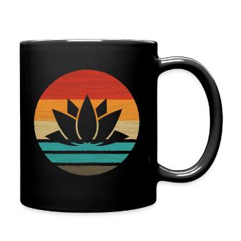 Lotus Retro Style Vintage - Mug uni - noir - Droite