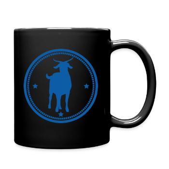 Ziege - Bock - Geiß - Bauernhof - Zoo - Urlaub - Tasse einfarbig - Schwarz - Rechts