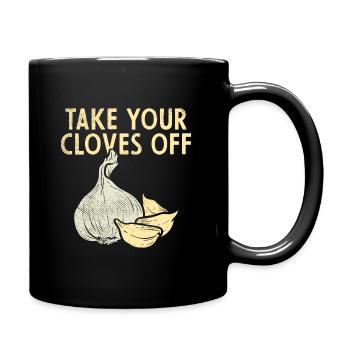 Plante d’ail - Mug uni - noir - Droite
