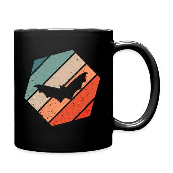 Bat Retro Style Vintage - Full Colour Mug - black - Right