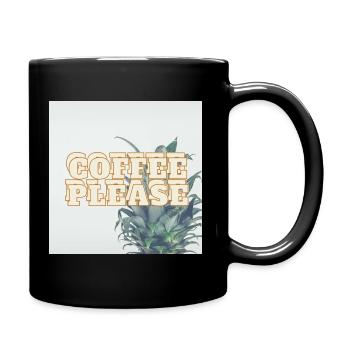 Coffee Please - Tasse einfarbig - Schwarz - Rechts