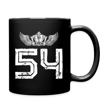 54 Couronne de numéros - Mug uni - noir - Droite