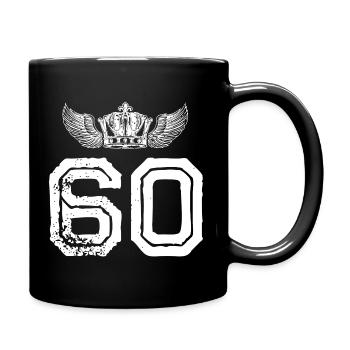 60 Number crown - Full Colour Mug - black - Right