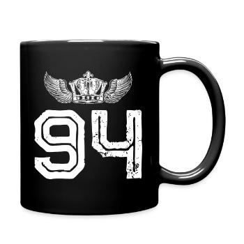 94 Couronne numérique - Mug uni - noir - Droite