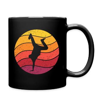 Breakdance Retro Style Vintage - Tasse einfarbig - Schwarz - Rechts