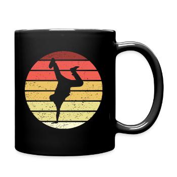 Breakdance Retro Style Vintage - Tasse einfarbig - Schwarz - Rechts