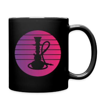 Wasserpfeife Retro Style Vintage - Tasse einfarbig - Schwarz - Rechts