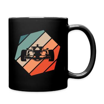 Voiture de course Retro Style Vintage - Mug uni - noir - Droite