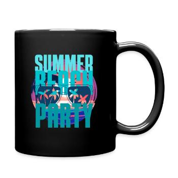 Summer beach party - Full Colour Mug - black - Right