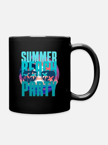 Sommer-Strandparty - Tasse einfarbig - Schwarz