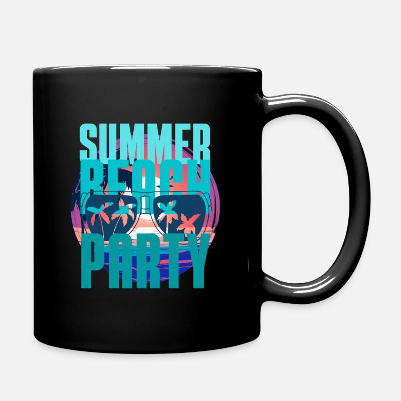 Sommer-Strandparty - Tasse einfarbig - Schwarz