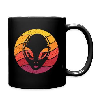 Alien Retro Style Vintage - Full Colour Mug - black - Right