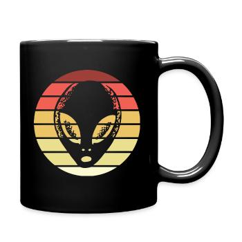 Alien Retro Style Vintage - Full Colour Mug - black - Right