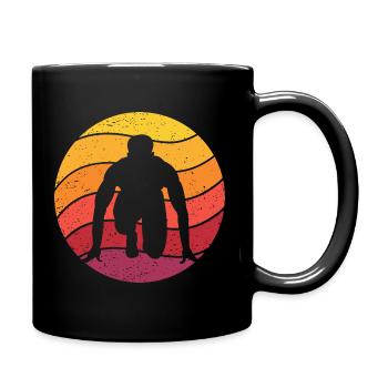 Running Retro Style Vintage - Full Colour Mug - black - Right