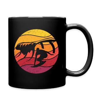 Surfing Retro Style Vintage - Full Colour Mug - black - Right