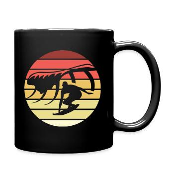 Surfing Retro Style Vintage - Full Colour Mug - black - Right