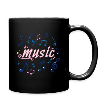 Music - Tasse einfarbig - Schwarz - Rechts