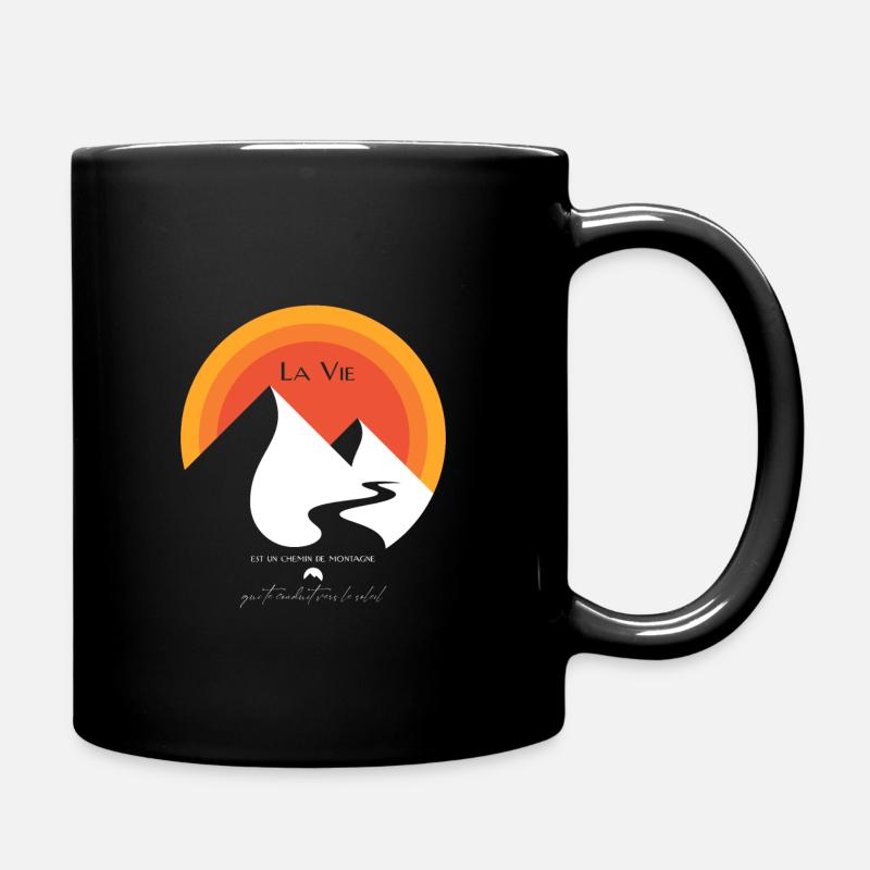 La vie est un chemin de montagne - Mug uni - noir