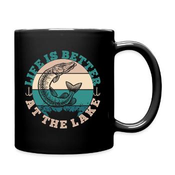 LIFE IS BETTER AT THE LAKE - Tasse einfarbig - Schwarz - Rechts