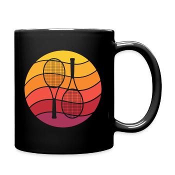 Tennis Retro Style Vintage - Mug uni - noir - Droite