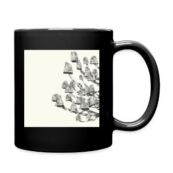Mushroom house 3 - Full Colour Mug - black - Right