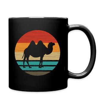 Camel Retro Style Vintage - Mug uni - noir - Droite