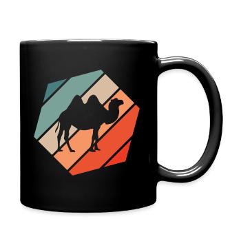 Camel Retro Style Vintage - Full Colour Mug - black - Right