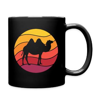 Camel Retro Style Vintage - Full Colour Mug - black - Right
