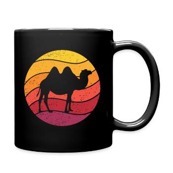 Camel Retro Style Vintage - Full Colour Mug - black - Right
