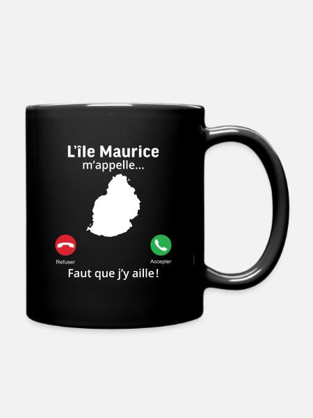 L'île maurice m'appelle faut que j'y aille! - Mug uni - noir