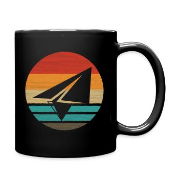 Paper Plane Retro Style Vintage - Mug uni - noir - Droite