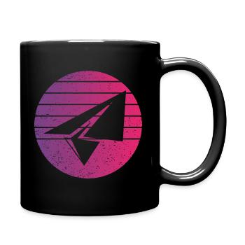 Paper Plane Retro Style Vintage - Mug uni - noir - Droite