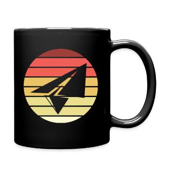 Paper Plane Retro Style Vintage - Mug uni - noir - Droite
