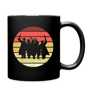 Abschlussfeier Retro Style Vintage - Tasse einfarbig - Schwarz - Rechts