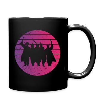 Graduation Ceremony Retro Style Vintage - Full Colour Mug - black - Right