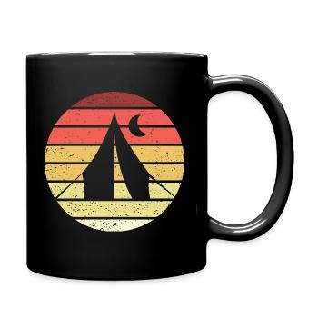 Camping Retro Style Vintage - Full Colour Mug - black - Right