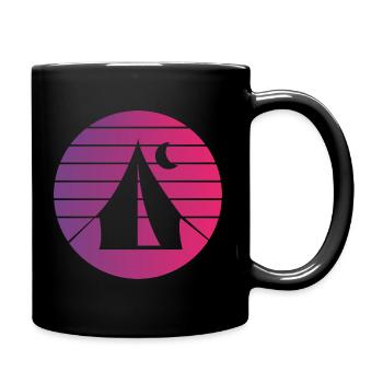 Camping Retro Style Vintage - Full Colour Mug - black - Right