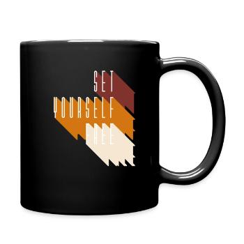 SET YOURSELF FREE - Tasse einfarbig - Schwarz - Rechts