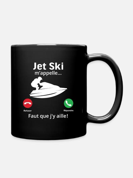 Jet ski m'appelle faut que j'aille - Mug uni - noir