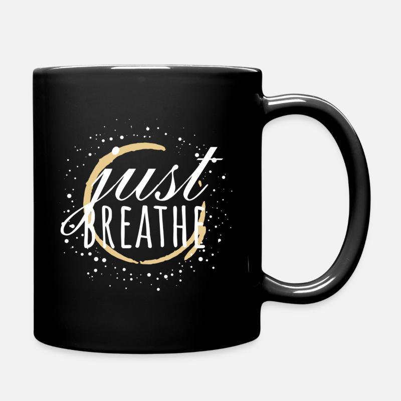 Atmen - Tasse einfarbig - Schwarz