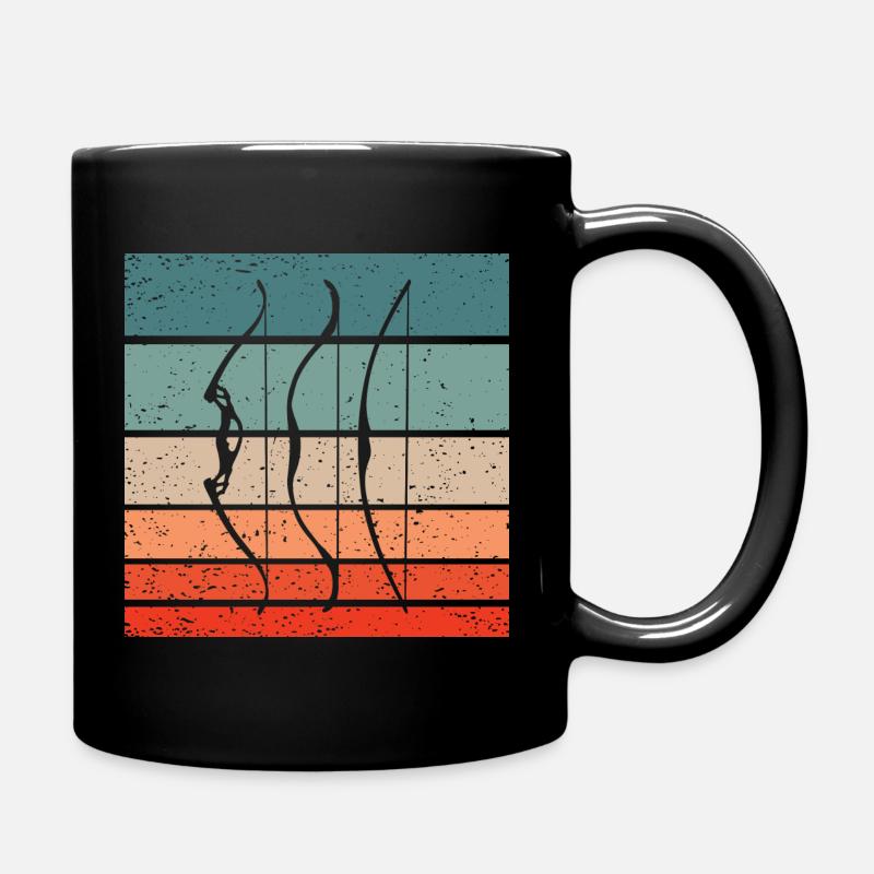 Bogenschießen Retro Style Vintage - Tasse einfarbig - Schwarz