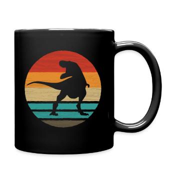 Dinosaure Rétro Style Vintage - Mug uni - noir - Droite