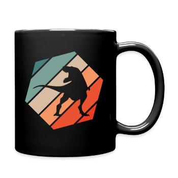 Dinosaure Rétro Style Vintage - Mug uni - noir - Droite