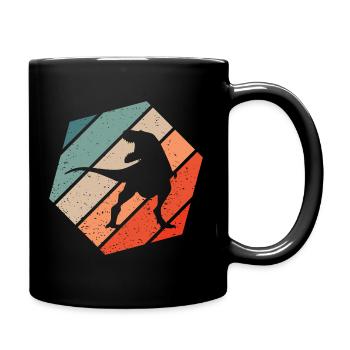 Dinosaure Rétro Style Vintage - Mug uni - noir - Droite