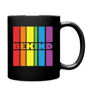LBGT Drapeau Gay Pride Humain - Mug uni - noir - Droite